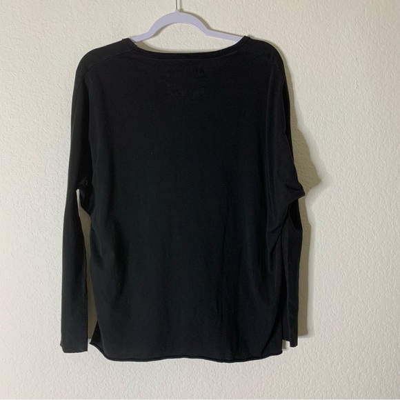 Frank & Eileen Womens black deep v neck long sleeve tee XS - Picture 6 of 6